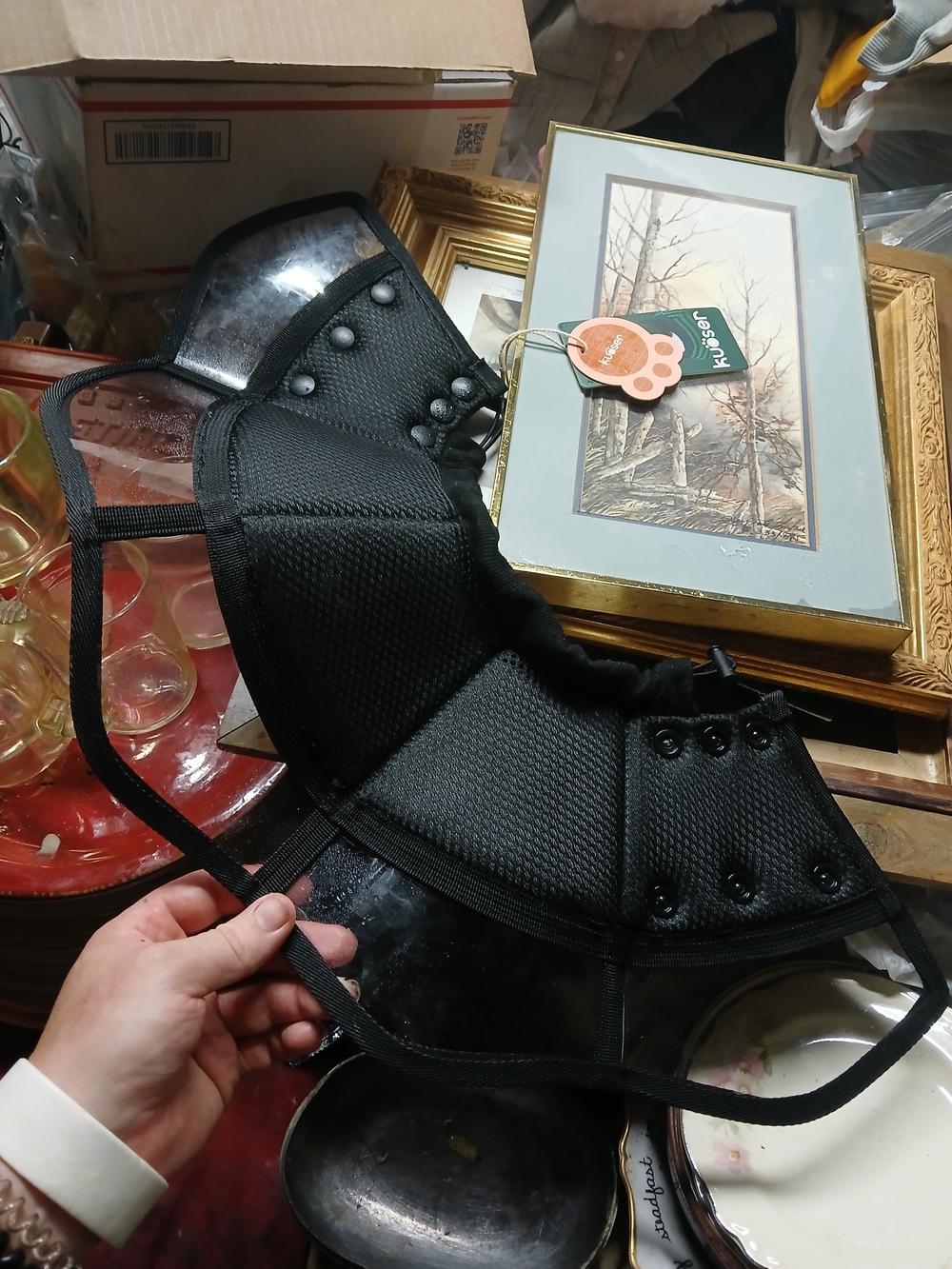 Black Protective Dog Harness Vest - Comfortable No-Brand Fit